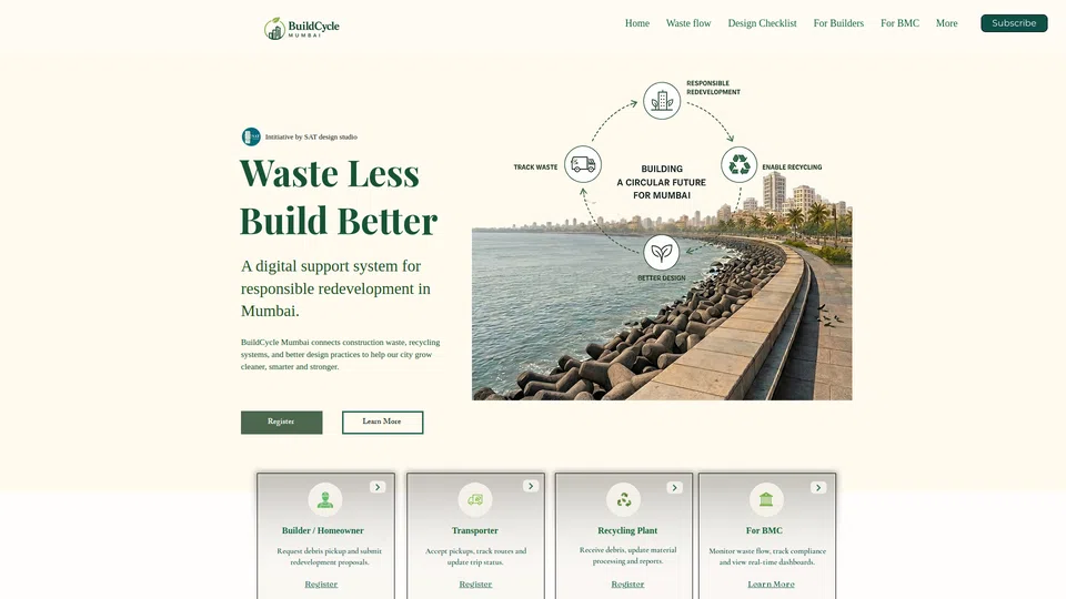 Homepage snapshot at launch