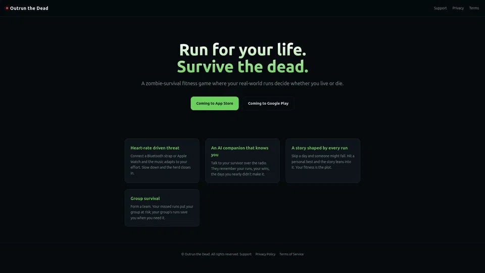 Homepage snapshot at launch