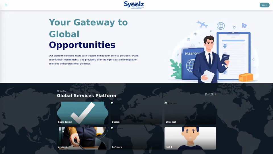 Homepage snapshot at launch