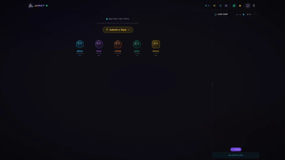 Homepage snapshot at launch