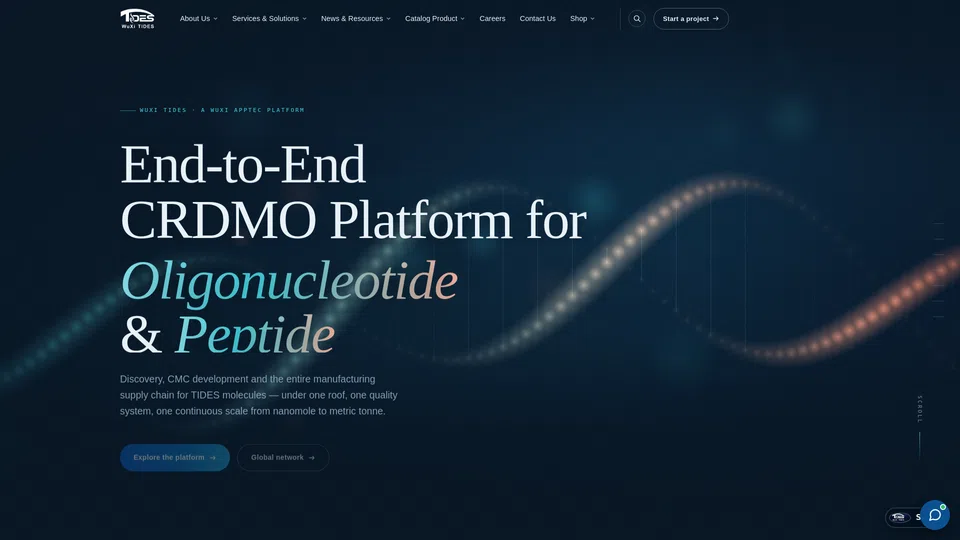Homepage snapshot at launch