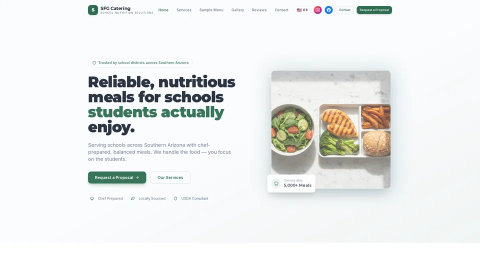 Homepage snapshot at launch