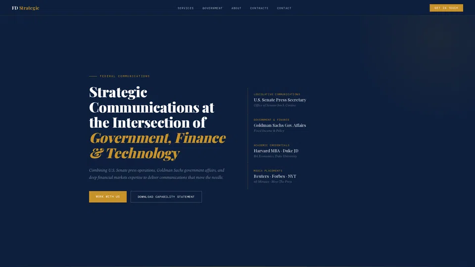 Homepage snapshot at launch