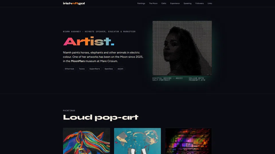 Homepage snapshot at launch