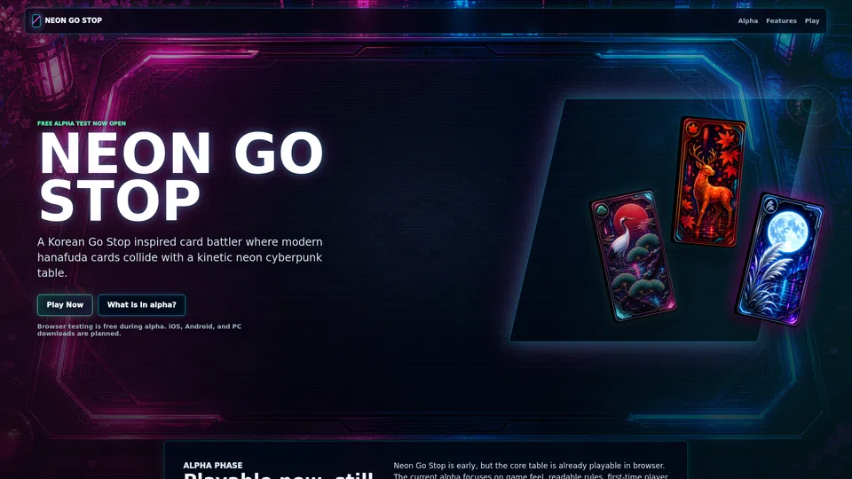 Homepage snapshot at launch