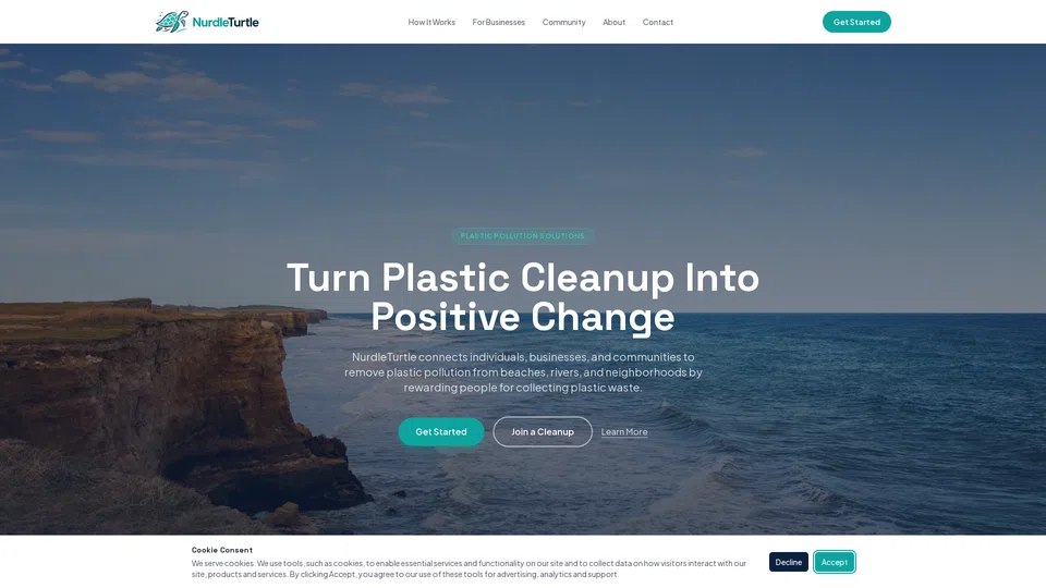 Homepage snapshot at launch