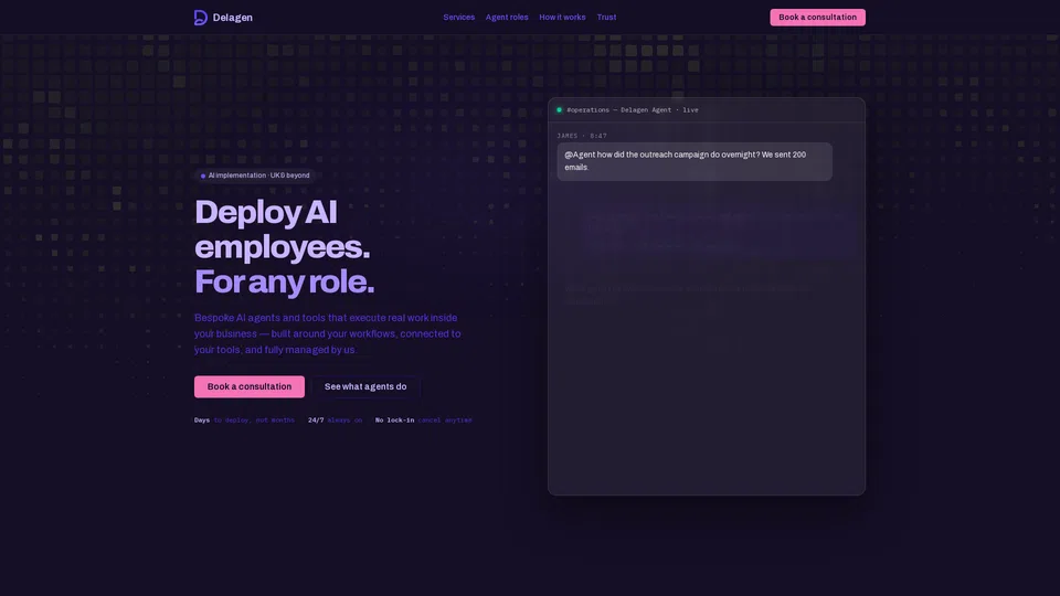 Homepage snapshot at launch