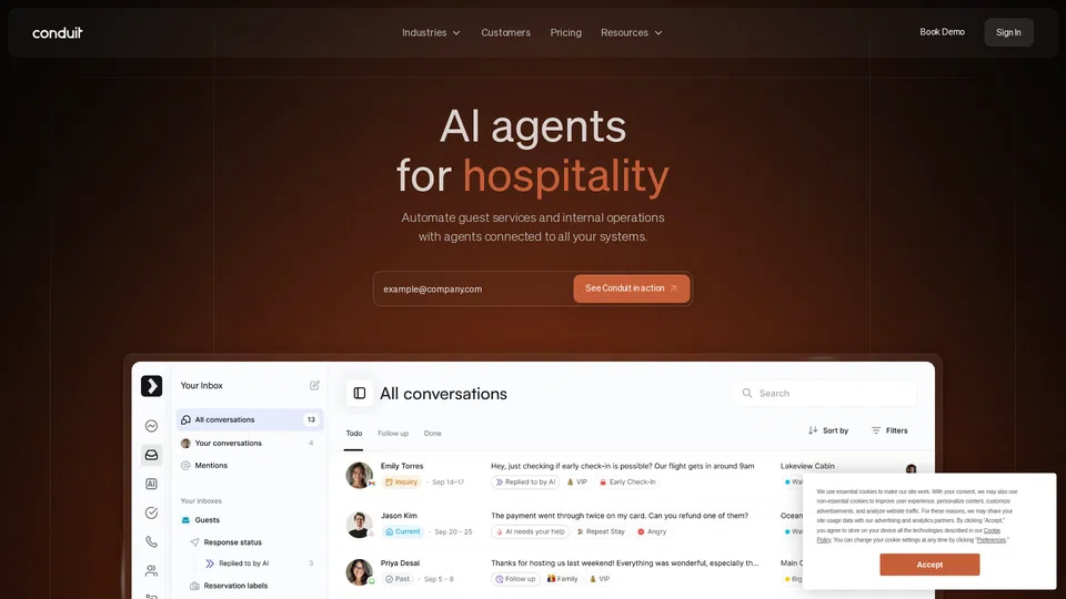 Homepage snapshot at launch