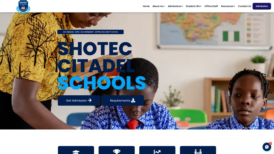 Homepage snapshot at launch