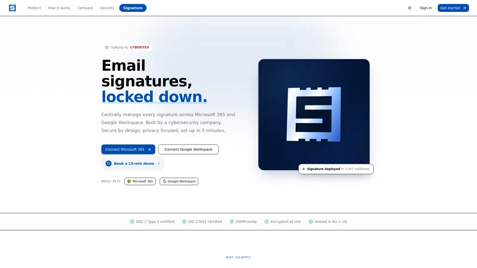 Homepage snapshot at launch