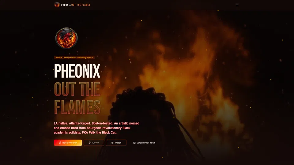 Homepage snapshot at launch