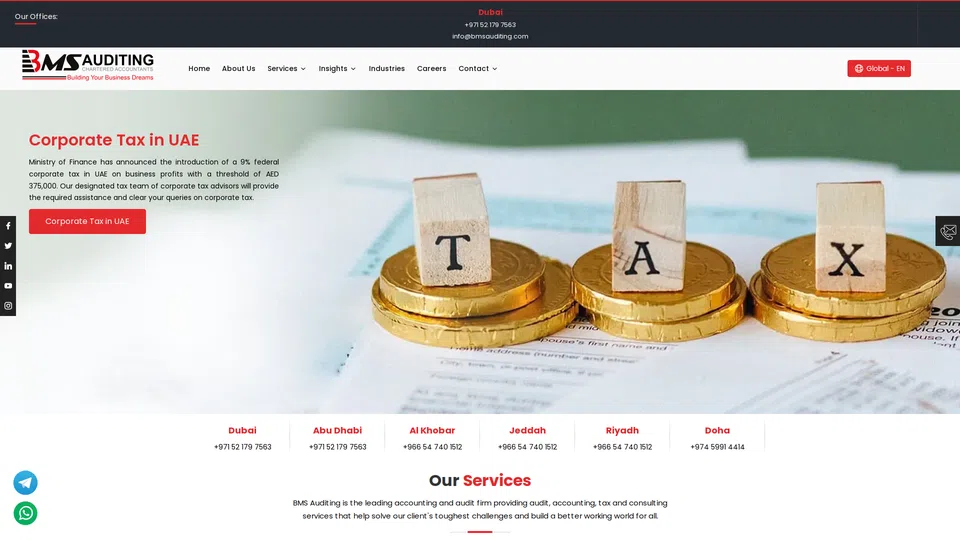 Homepage snapshot at launch