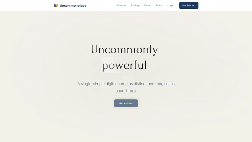 Homepage snapshot at launch