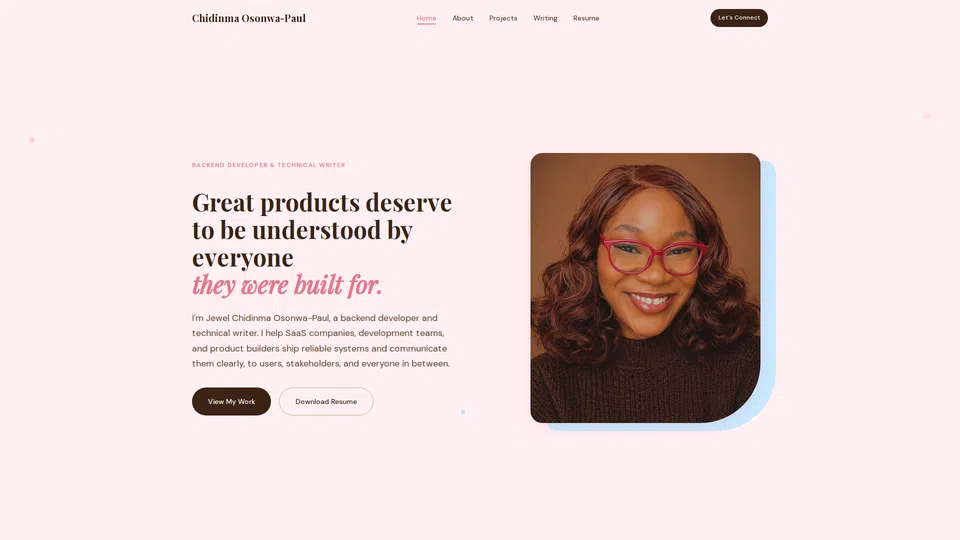 Homepage snapshot at launch