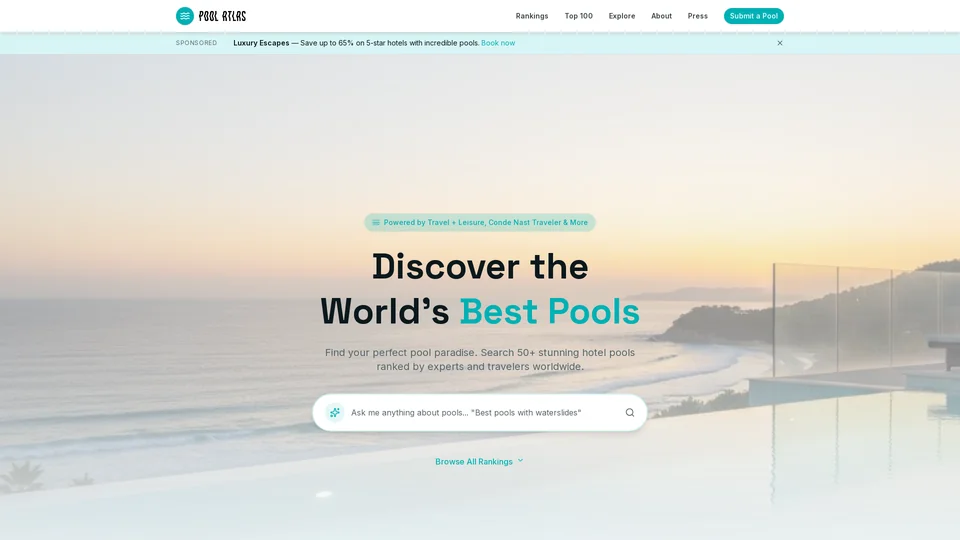 Homepage snapshot at launch