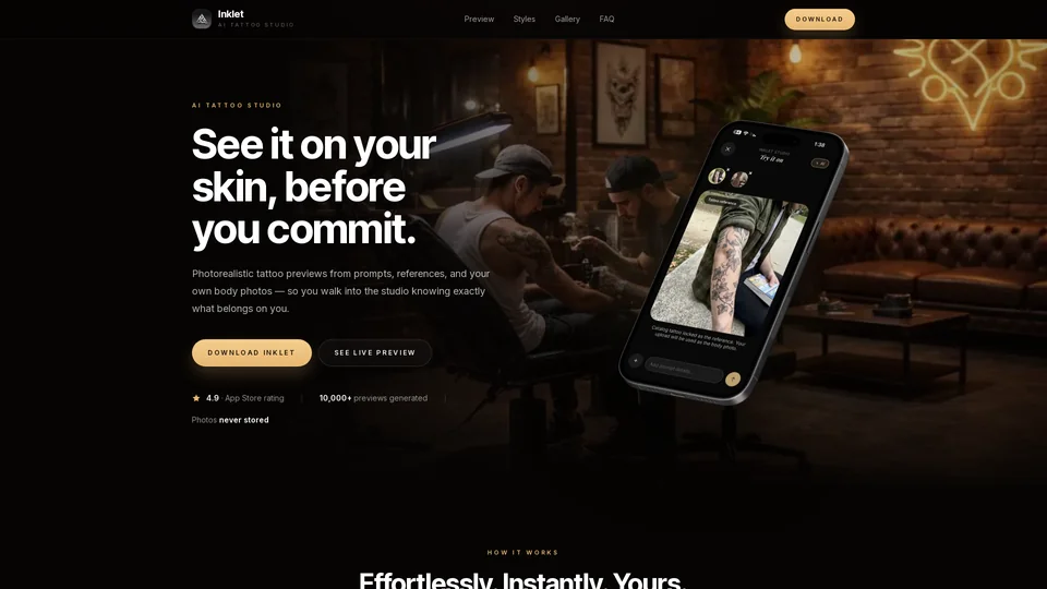 Homepage snapshot at launch