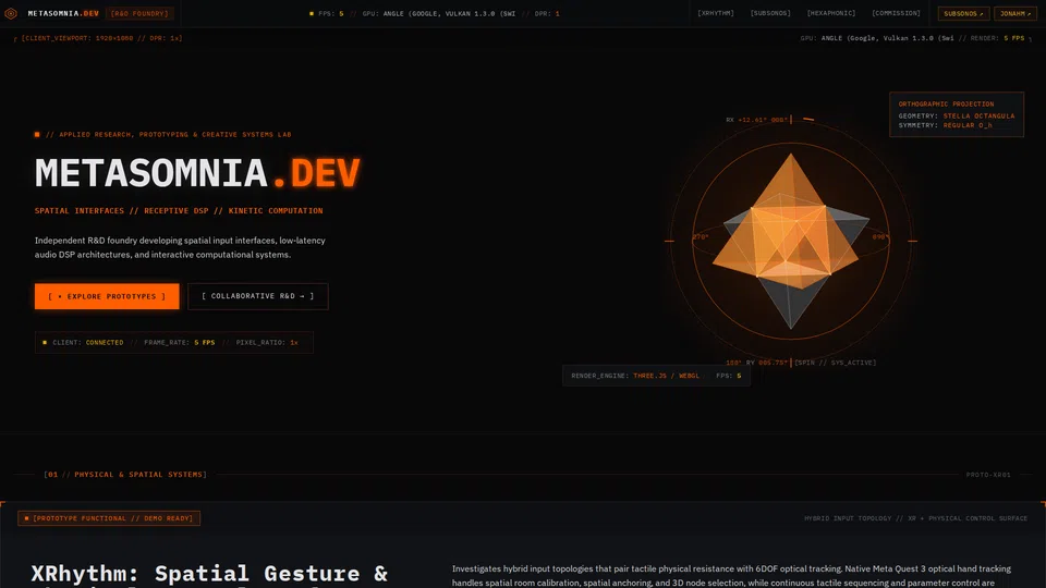 Homepage snapshot at launch