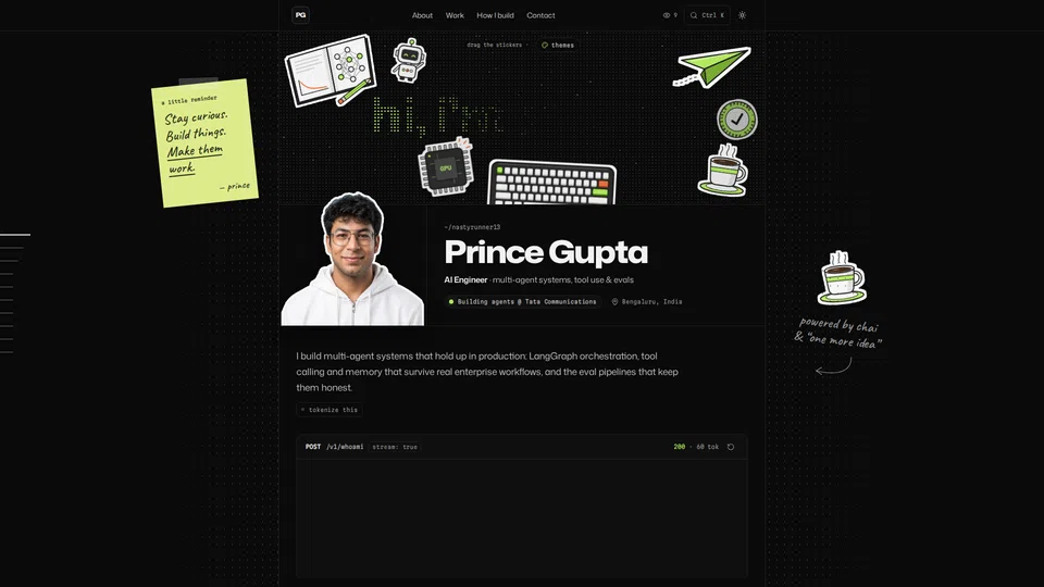 Homepage snapshot at launch
