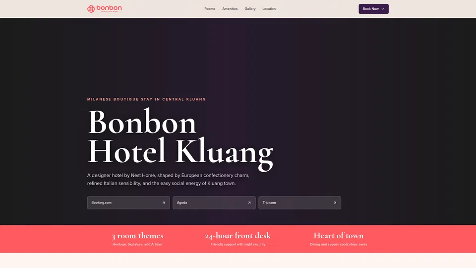 Homepage snapshot at launch