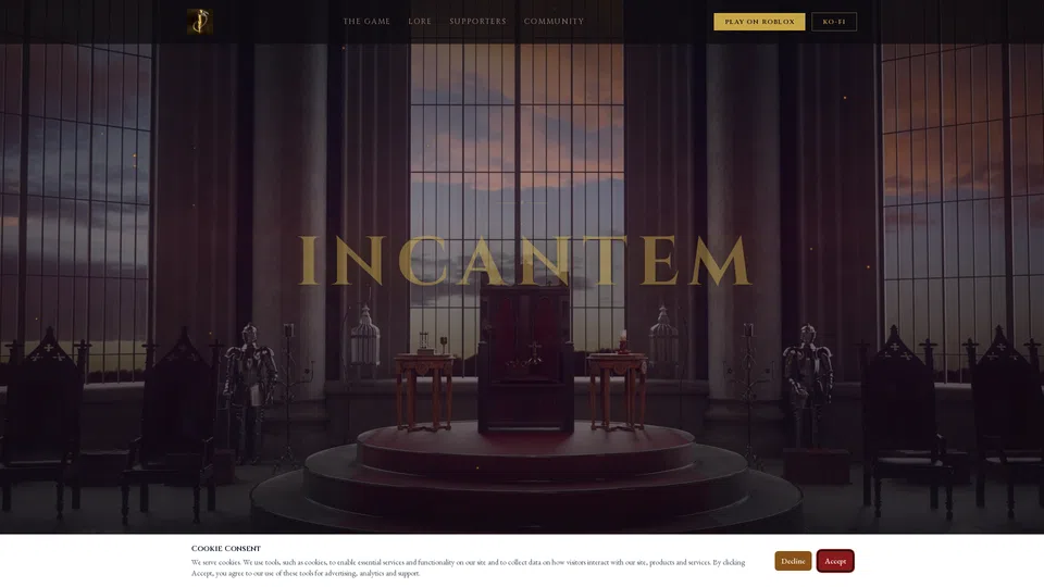 Homepage snapshot at launch