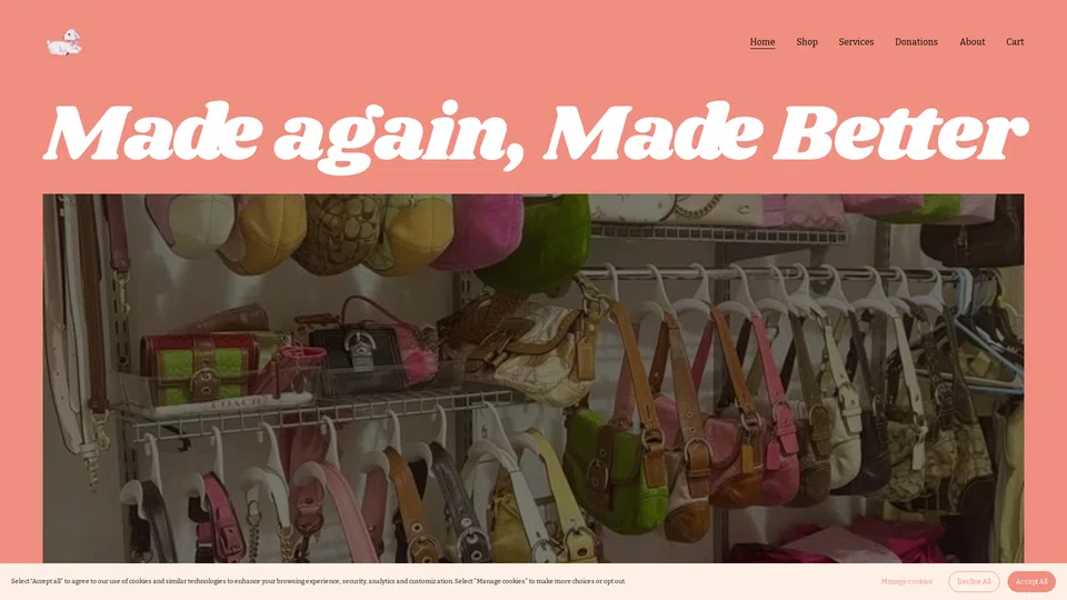 Homepage snapshot at launch