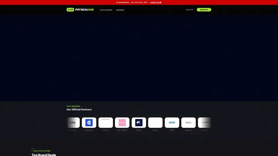 Homepage snapshot at launch