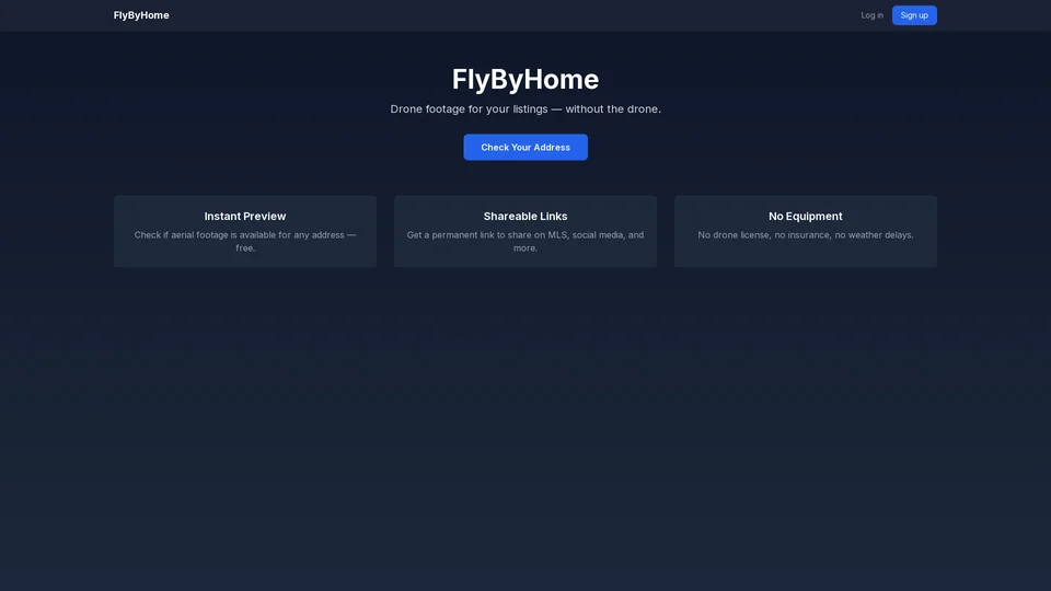 Homepage snapshot at launch