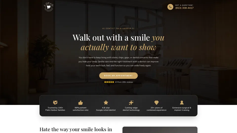 Homepage snapshot at launch