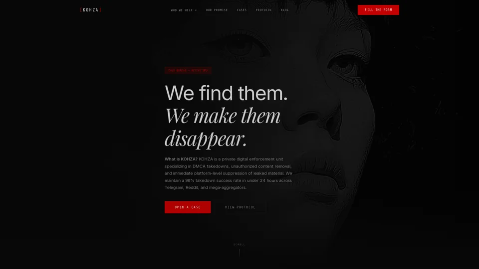 Homepage snapshot at launch