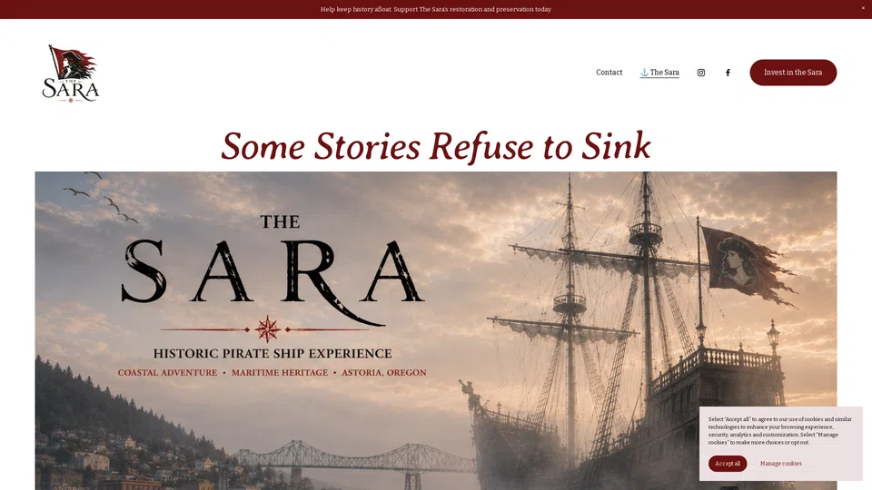 Homepage snapshot at launch