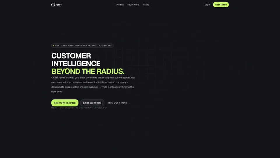 Homepage snapshot at launch
