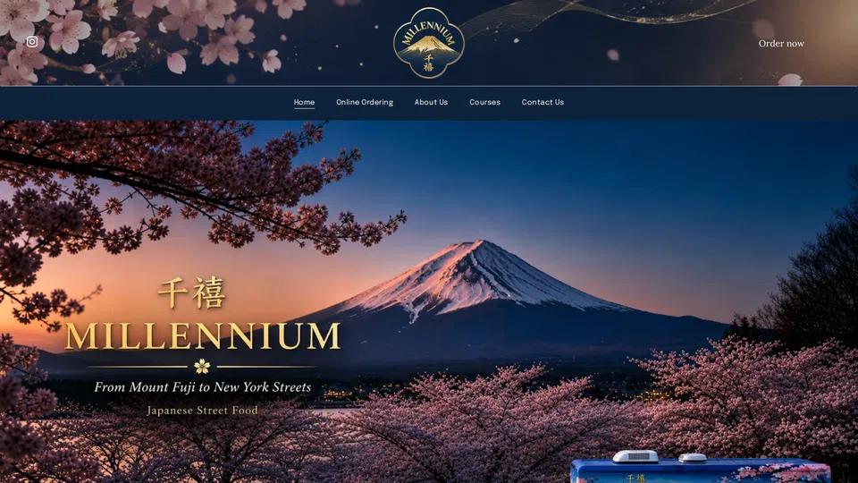 Homepage snapshot at launch