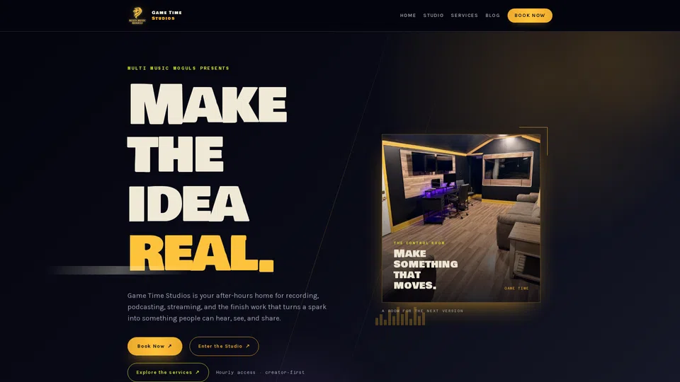 Homepage snapshot at launch