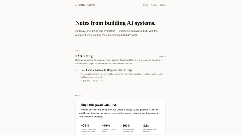 Homepage snapshot at launch