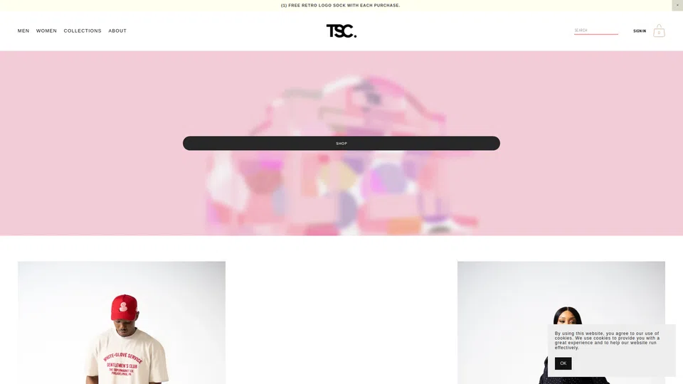 Homepage snapshot at launch