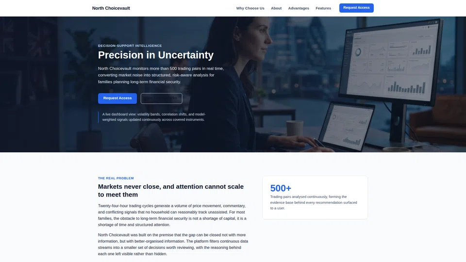 Homepage snapshot at launch