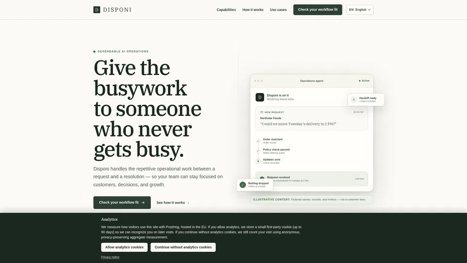 Homepage snapshot at launch