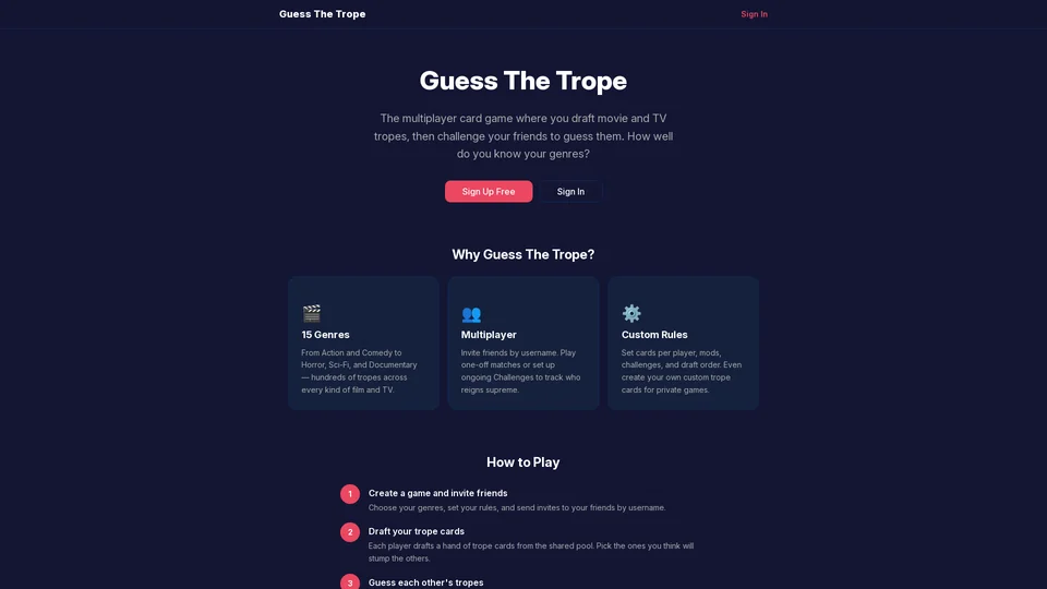 Homepage snapshot at launch