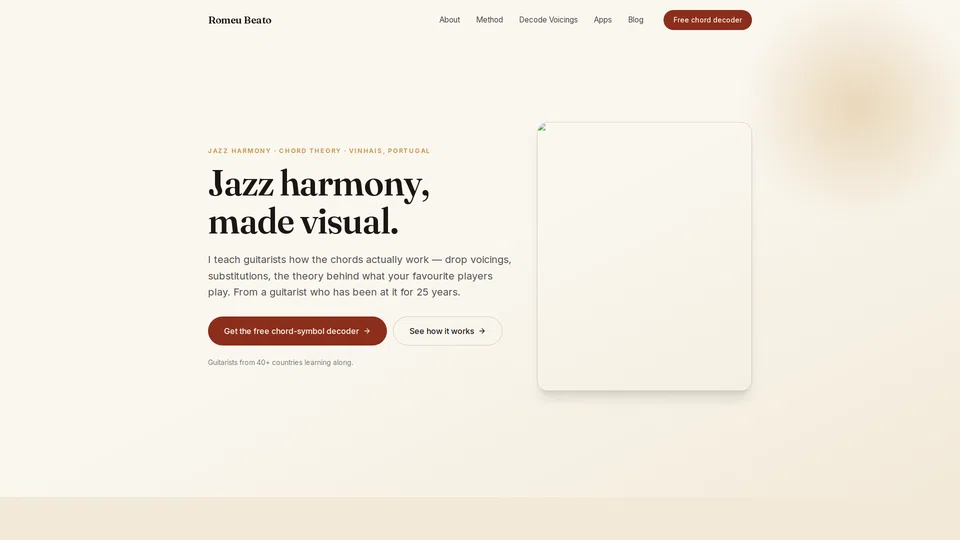 Homepage snapshot at launch