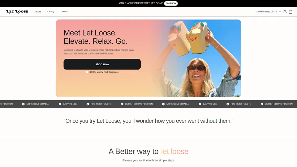 Homepage snapshot at launch