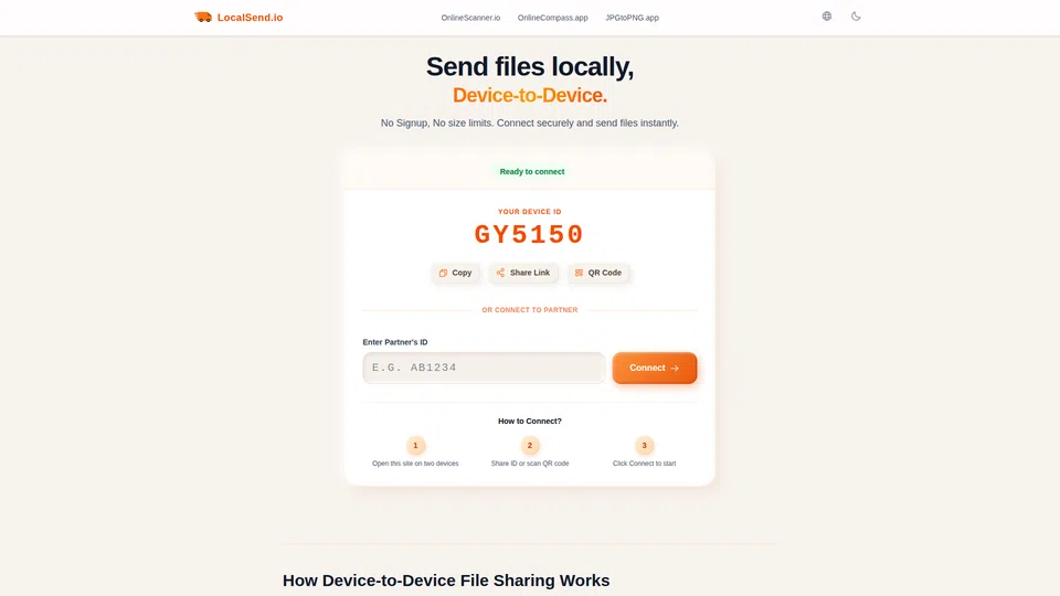 Homepage snapshot at launch