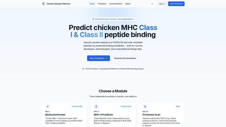 Homepage snapshot at launch