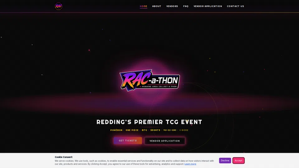 Homepage snapshot at launch