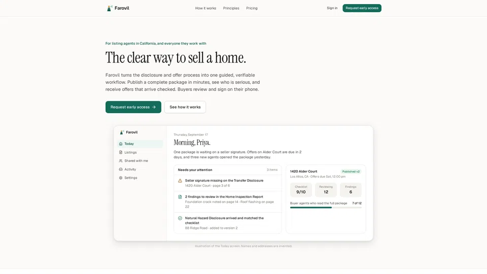 Homepage snapshot at launch
