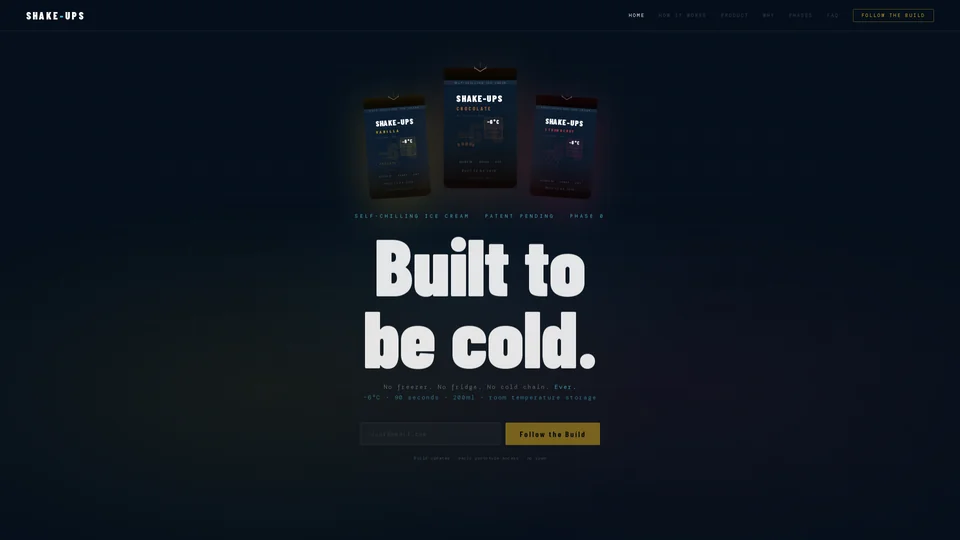Homepage snapshot at launch