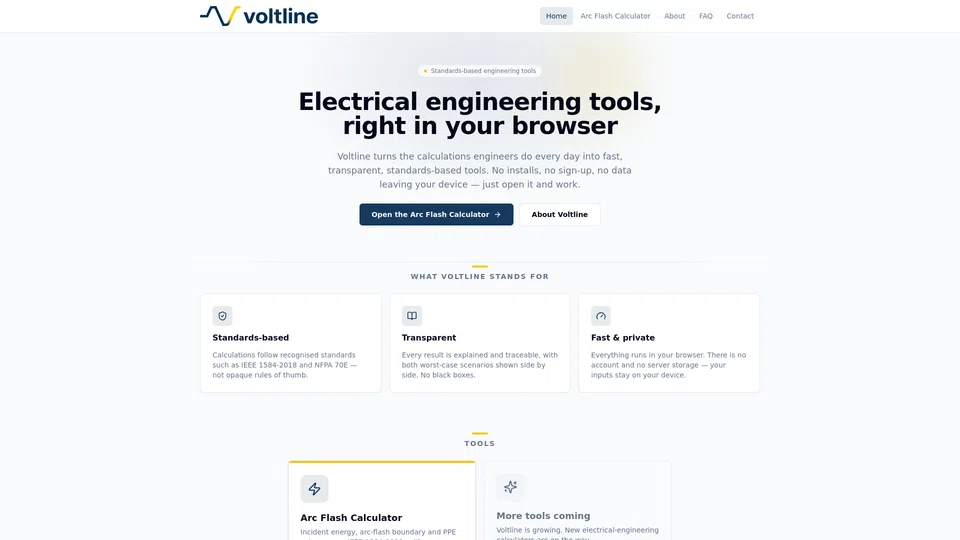 Homepage snapshot at launch