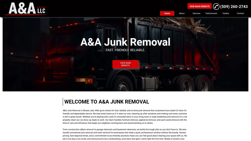 Homepage snapshot at launch