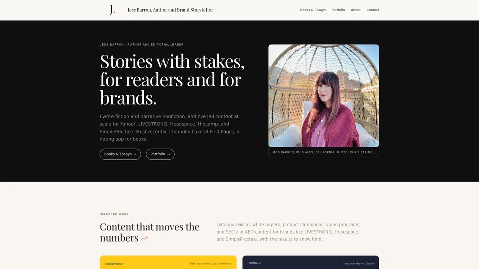 Homepage snapshot at launch