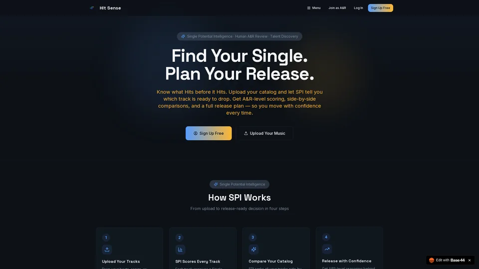 Homepage snapshot at launch