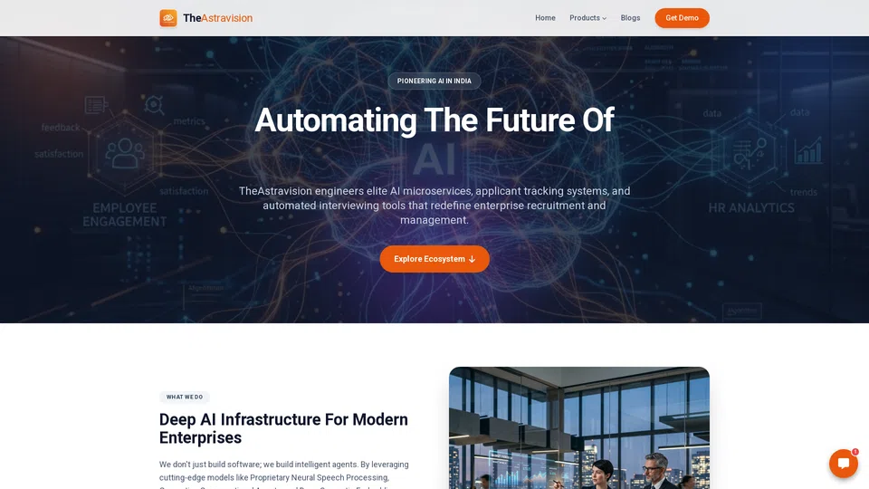 Homepage snapshot at launch